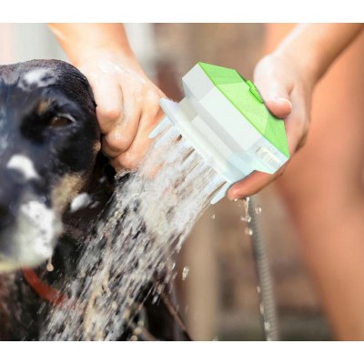 Dog Pet Shower Sprayer Scrubber, 3 Gear in One Pet Bathing & Massaging, Compatible to All Standard Water Tube, New Pets Cleaning Washing Grooming Brush Esg12772