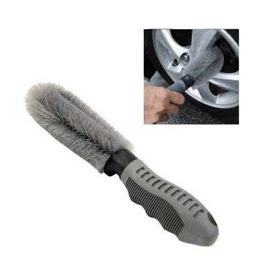 Car Wheel Cleaning Brush Tool Tire Washing Cleaner Type Alloy Soft Bristle Cleaner (Gray) Esg13045