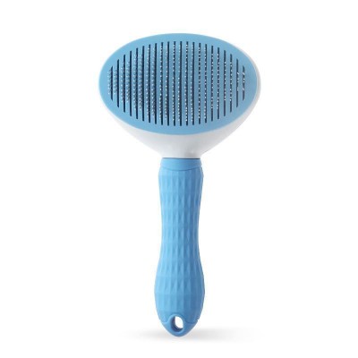 Cat Hair Cleaner Brush Cat Comb Dog Hair Comb with Self Cleaning Button Pet Tangles and Knot Hair Removal Pet Daily Care Supplies Esg12640