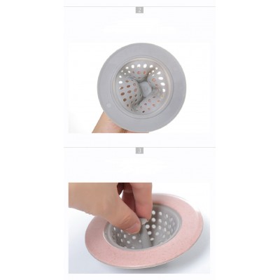 Colorful Silicone Sink Drain Plug Kitchen Strainer, Shower Home Food Waste Hair Catcher Silicone Cover Filter Drainer Esg16190